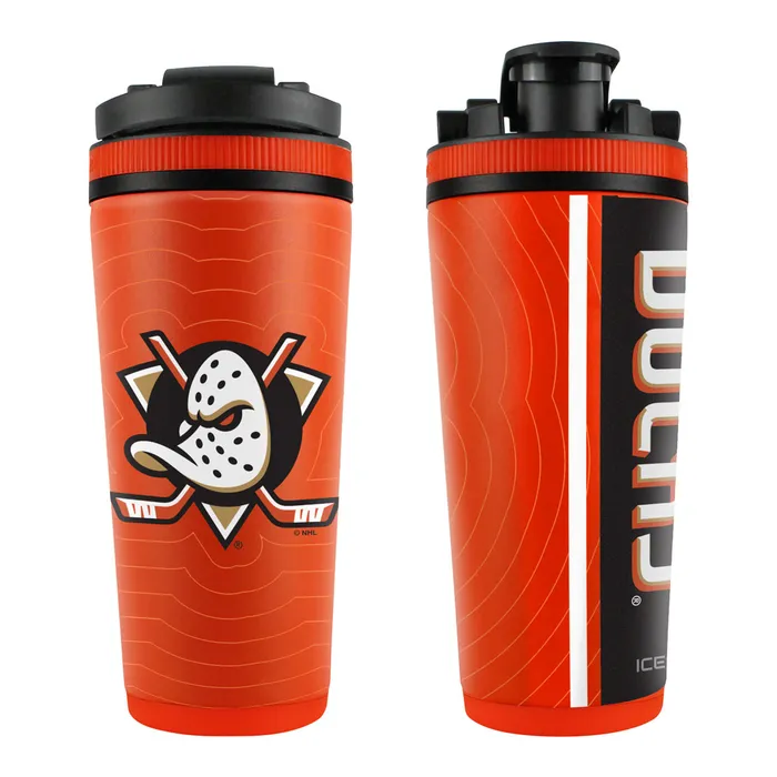 Anaheim Ducks Orange Stainless Steel 4D Ice Shaker 26oz