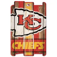 Kansas City Chiefs Wood Fence Plank Sign 11x17"