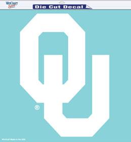 Oklahoma Sooners White Perfect Cut Decal 8x8"