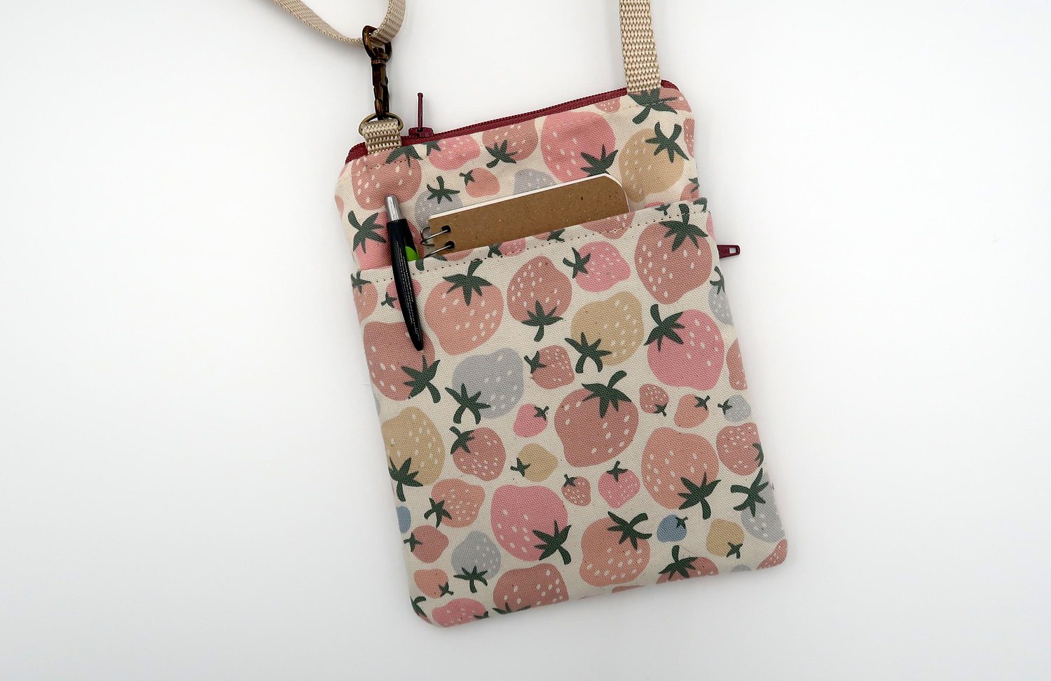 Small Crossbody Bag – Japanese Strawberries, photo 6 of 6
