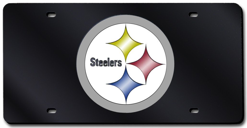 Pittsburgh Steelers Laser Cut Black License Plate