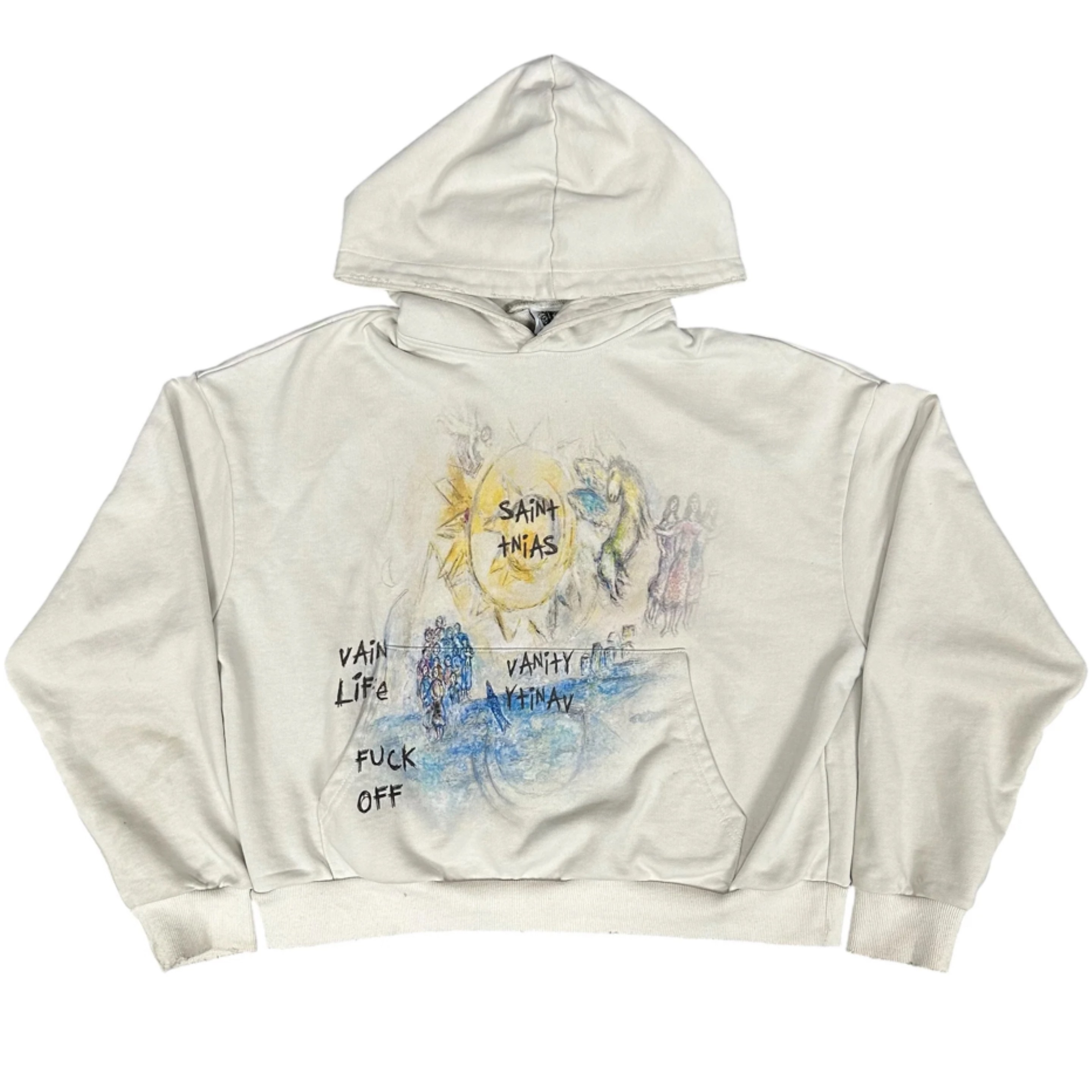 SAINT VANITY (Cream F*ck Off Hoodie)