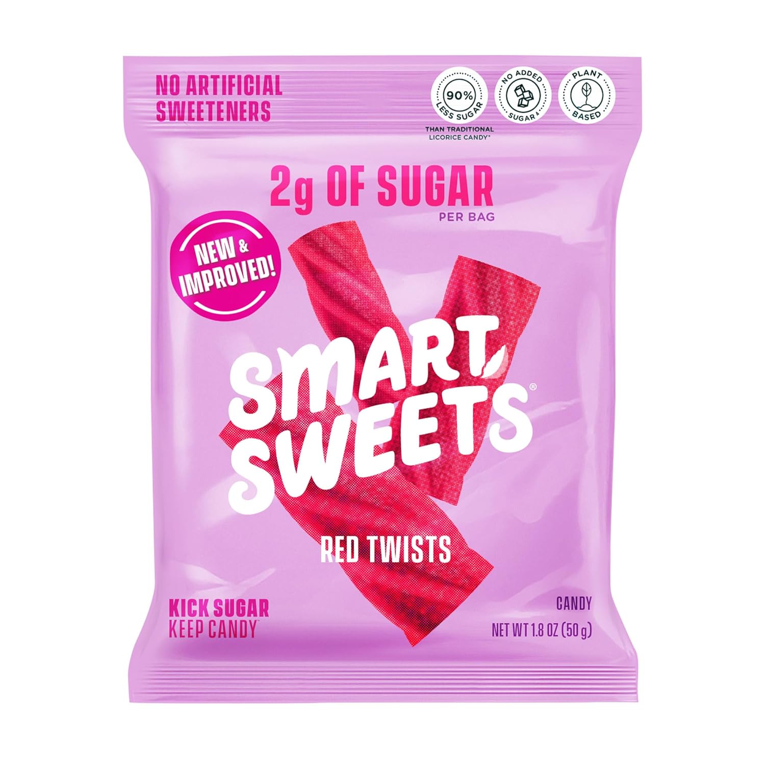 SmartSweets Red Twists Low Sugar Gummy 1.8 oz 12 ct (1)