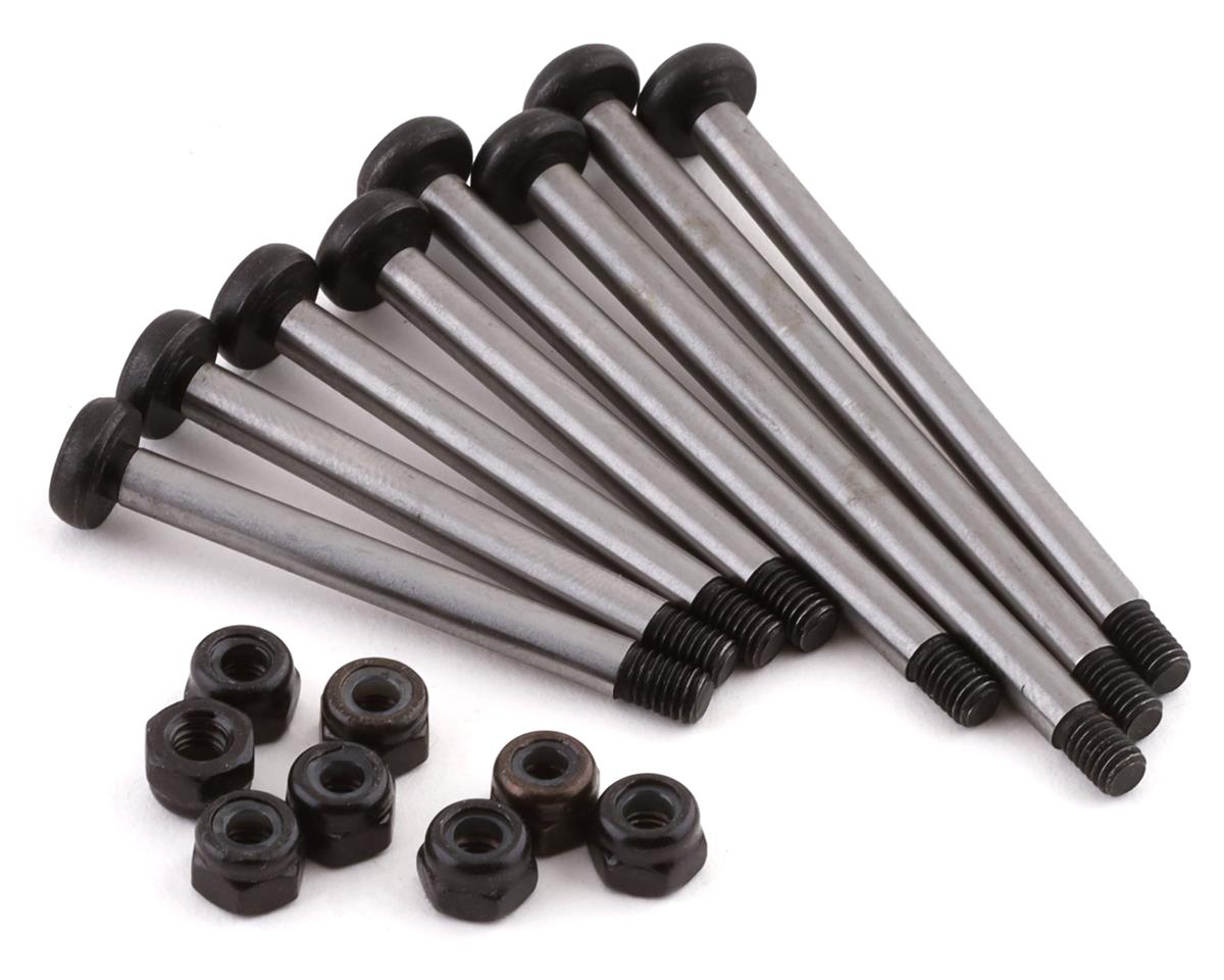Hardened Polished Steel Lock Nut Style Hinge Pin Kit Traxxas Black