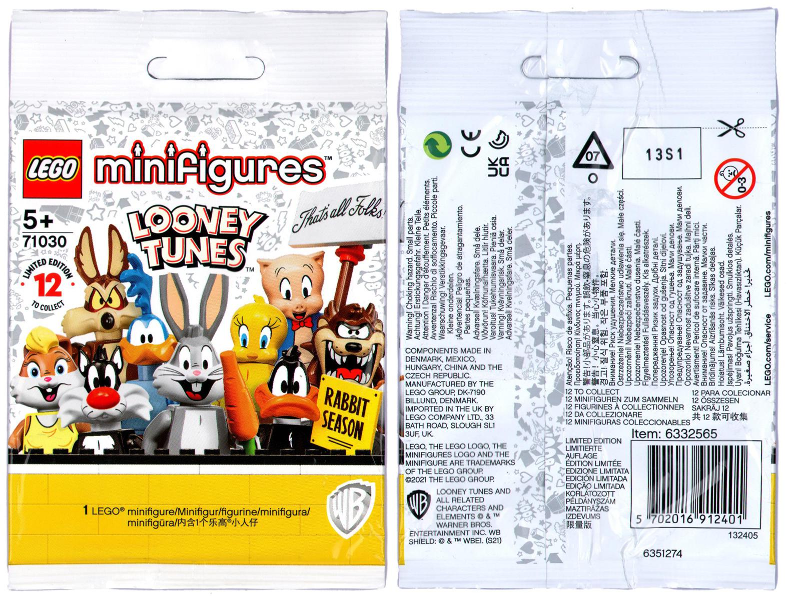 71030-1 Minifigure, Looney Tunes (Complete Random Set of 1 Minifigure)