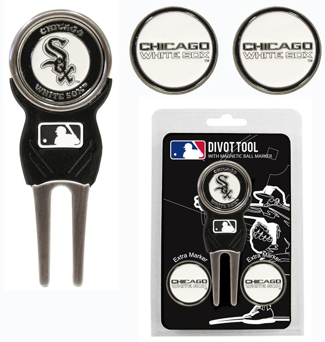 Chicago White Sox Golf Divot Tool with 3 Markers