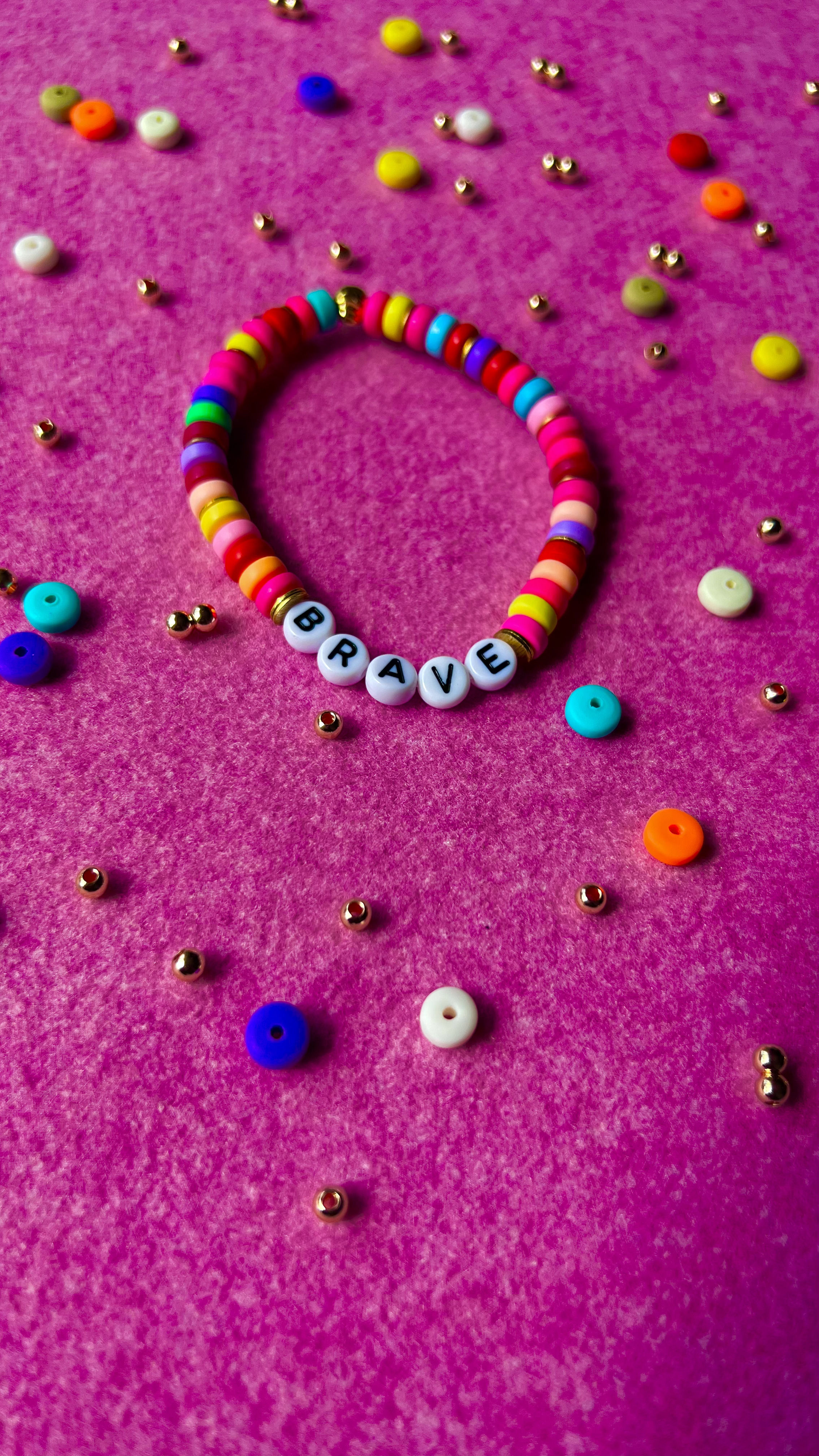 Clay Multicolour Name/Word Bracelet view 7