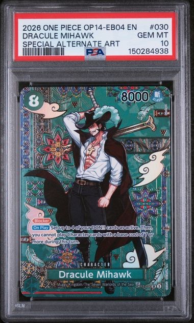 2026 ONE PIECE OP14-EB04-THE AZURE SEA'S SEVEN #030 DRACULE MIHAWK SPECIAL ALTERNATE ART