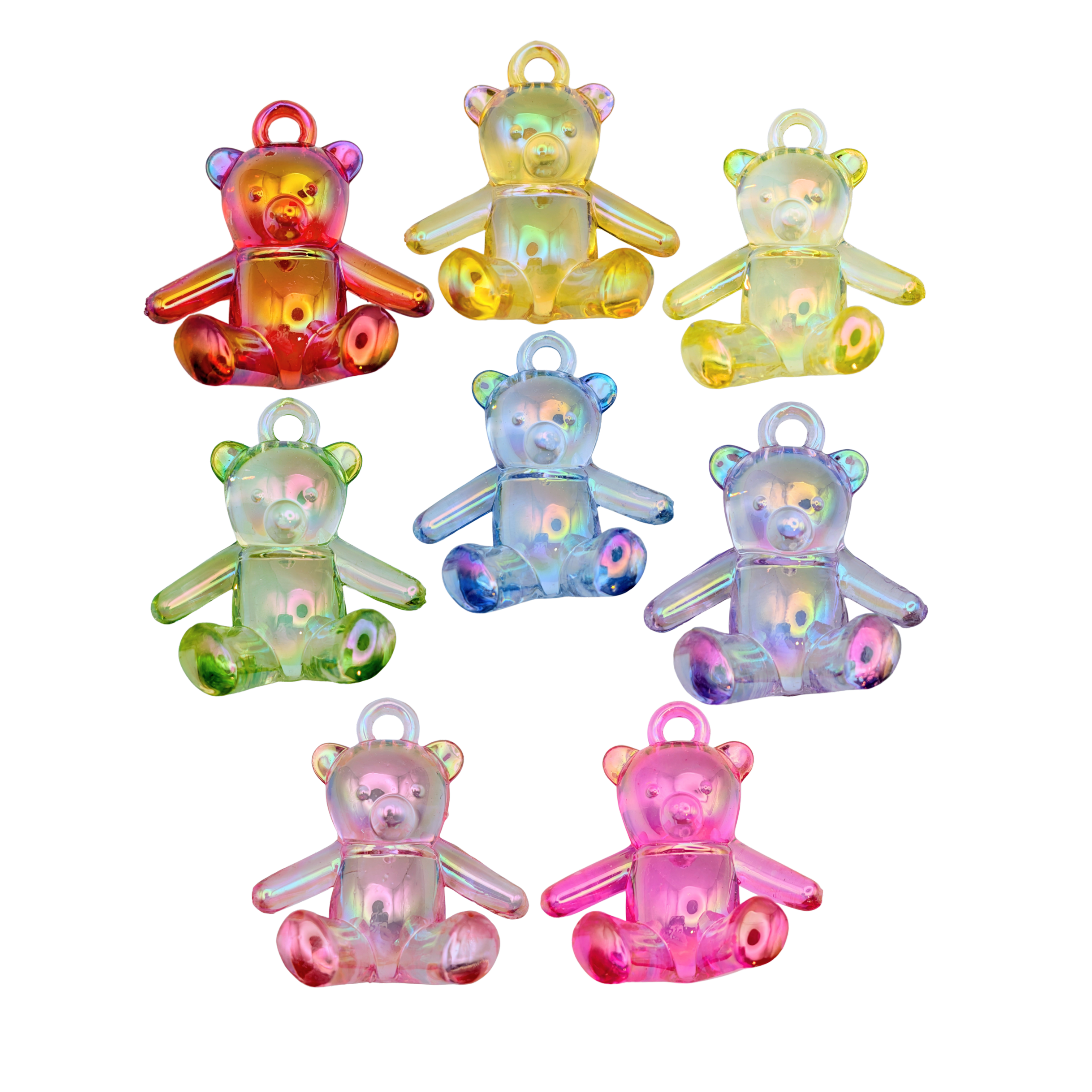 Iridescent Teddy Bear Charms