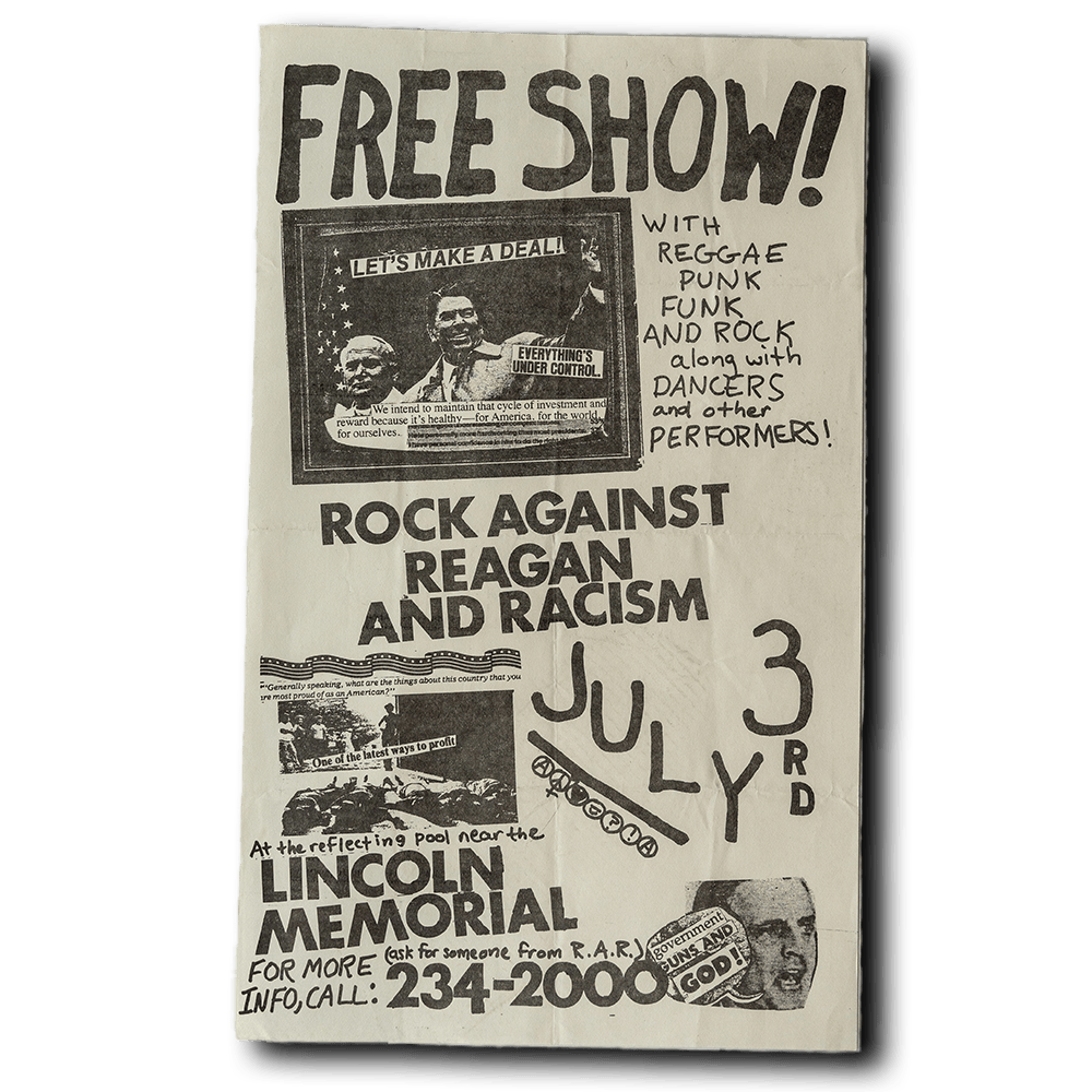 Rock Against Regan-- 1982 Concert [Handbill]
