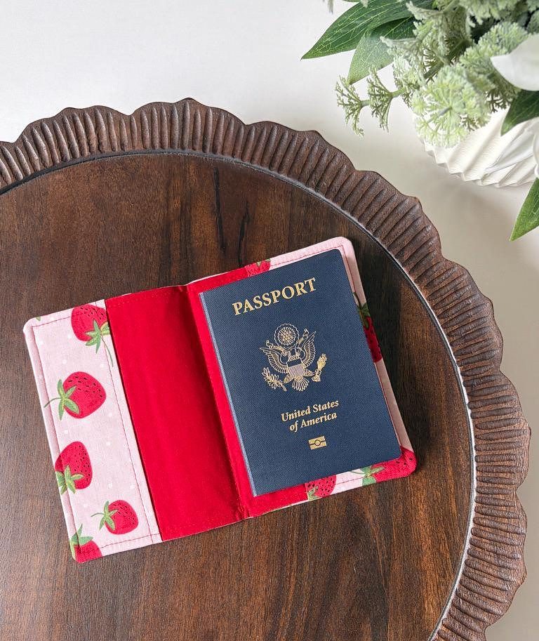 Passport Cover – Strawberries & Dots, photo 3 of 3