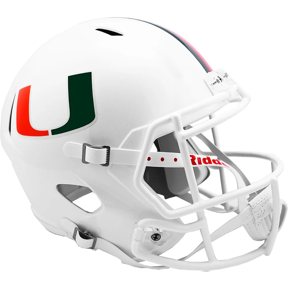 Miami Hurricanes Riddell Full Size Speed Helmet