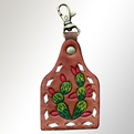 AD Leather Key Chain Southwest Cactus Bag Tag