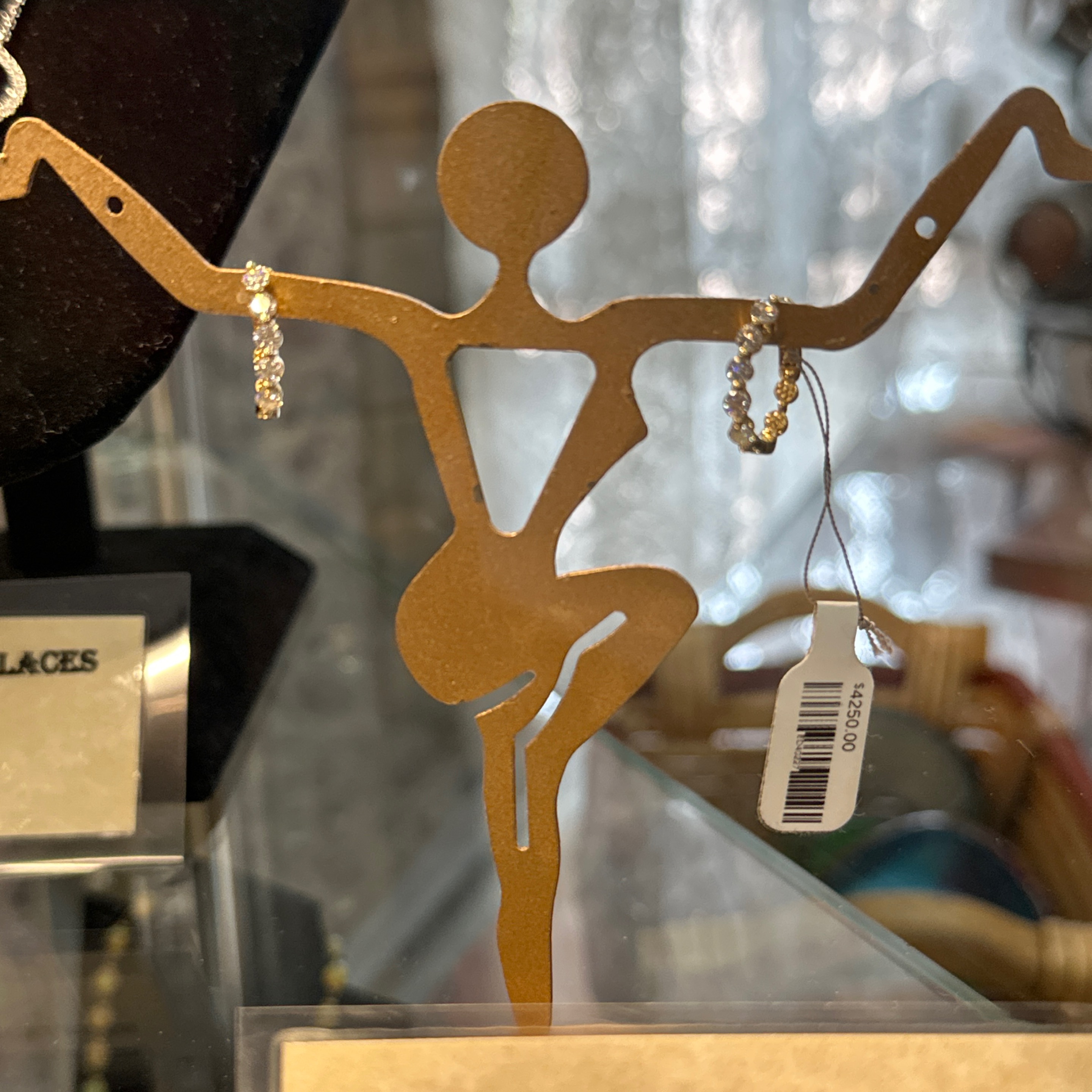 18k YG and Diamond Post/Clasp Earrings