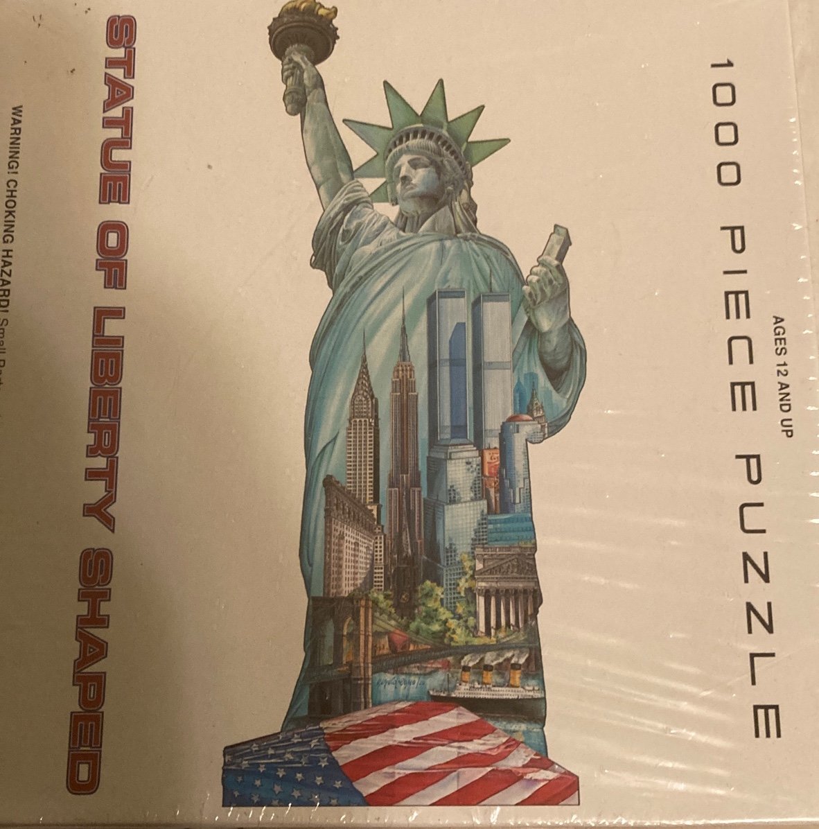 Statue of Liberty Shaped 1000 Piece Jigsaw Puzzle sealed Box