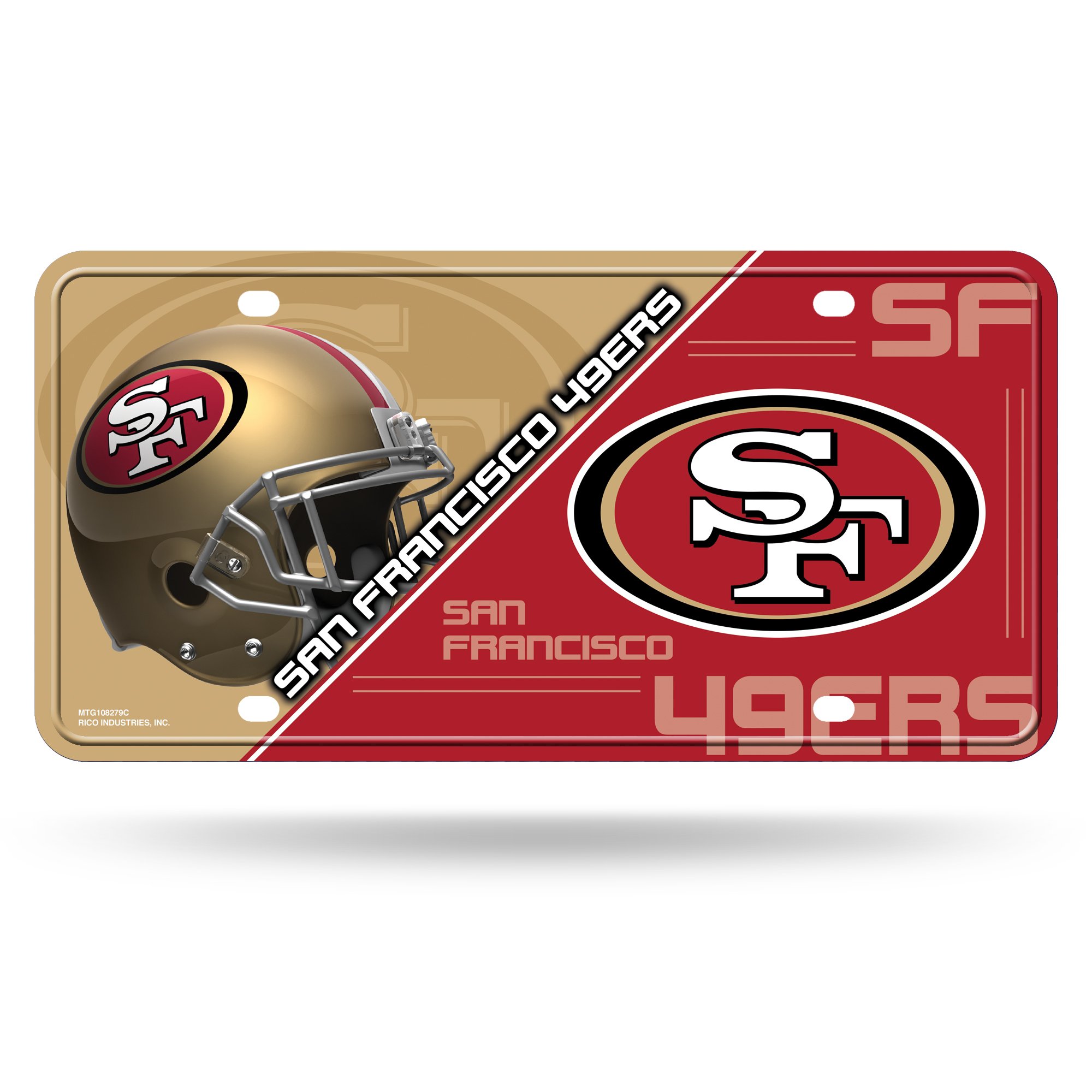 San Francisco 49ers Metal License Plate