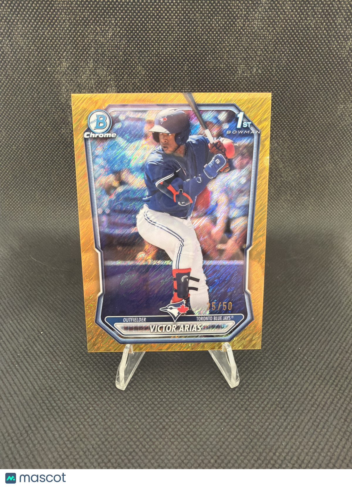 2026 Bowman Chrome Baseball Victor Arias Gold Shimmer Refractor /50