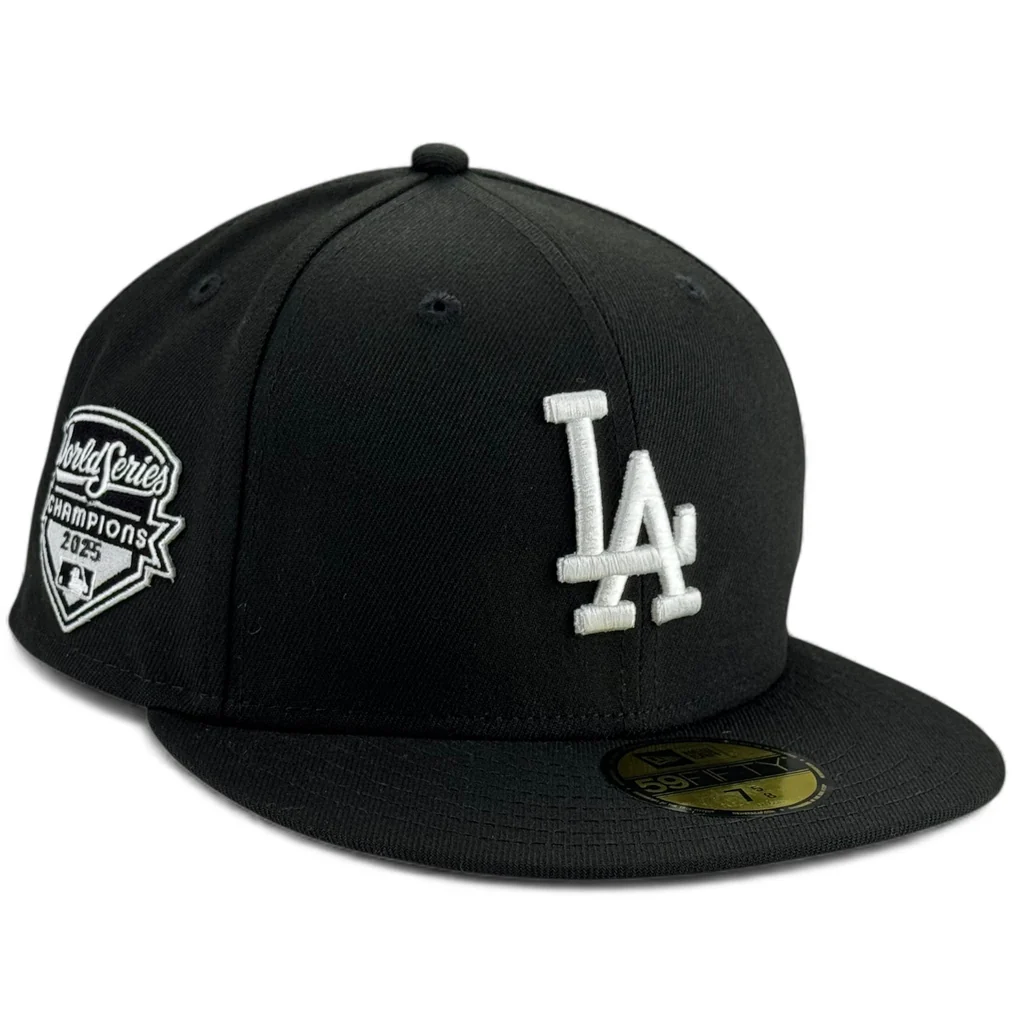 Los Angeles Dodgers 2025 World Series Champions Black New Era 59FIFTY Fitted Hat