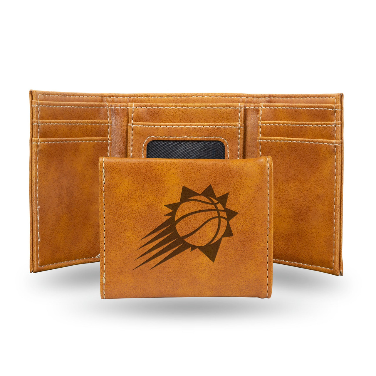 Phoenix Suns Laser Engraved Trifold Leather Wallet