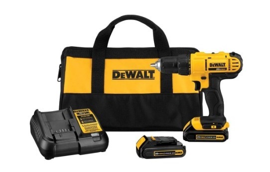 DEWALT 20V MAX Lithium-Ion Cordless 1/2-inch Drill/Driver Kit with (2) 1.3Ah Batteries, Charger and Bag
