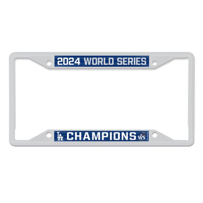 Los Angeles Dodgers 2024 World Series Champions Chrome License Plate Frame
