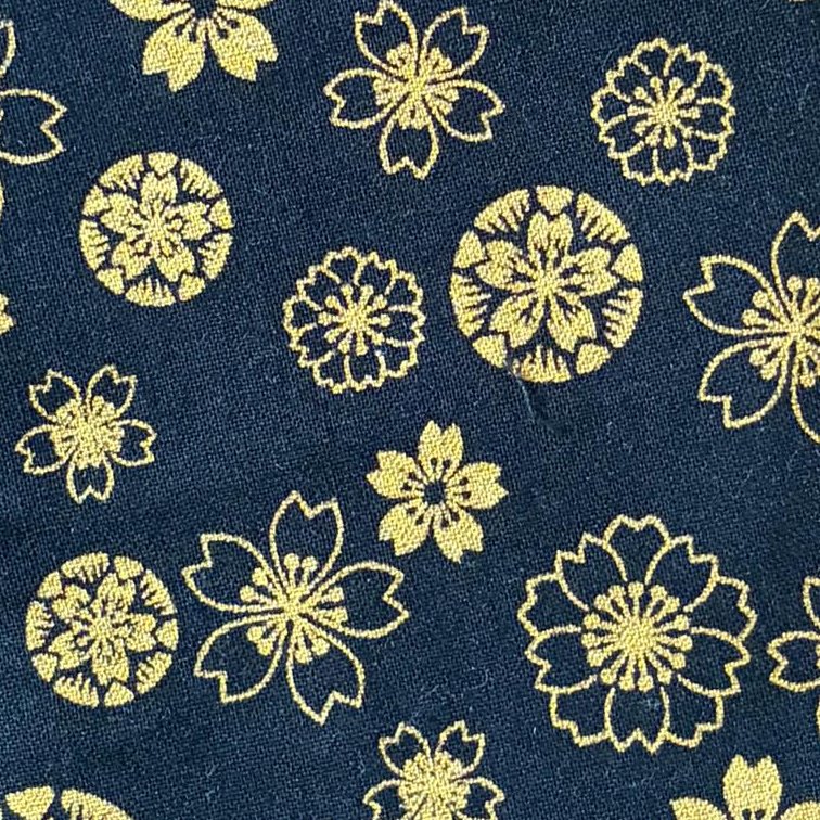 Gold Blossoms on Black