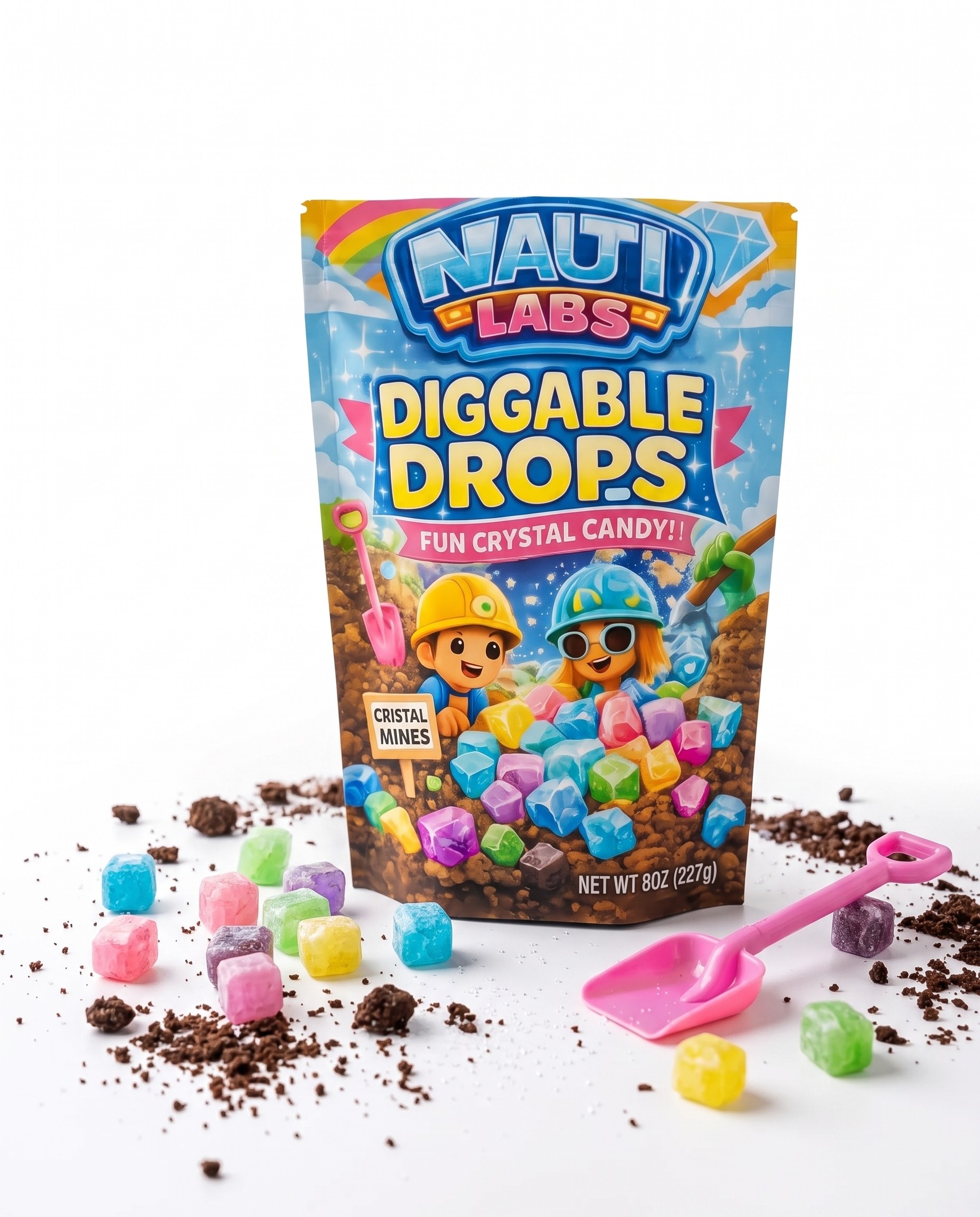 Nauti Labs Diggable Drops Crystal Candy Assorted Flavors 5 oz 6 Pack