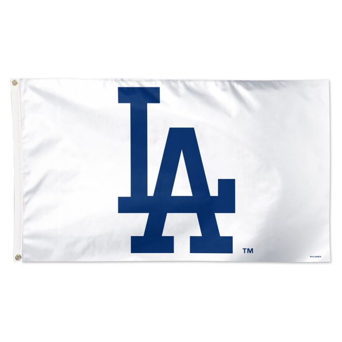 Los Angeles Dodgers Deluxe White Primary Logo Flag 3x5'