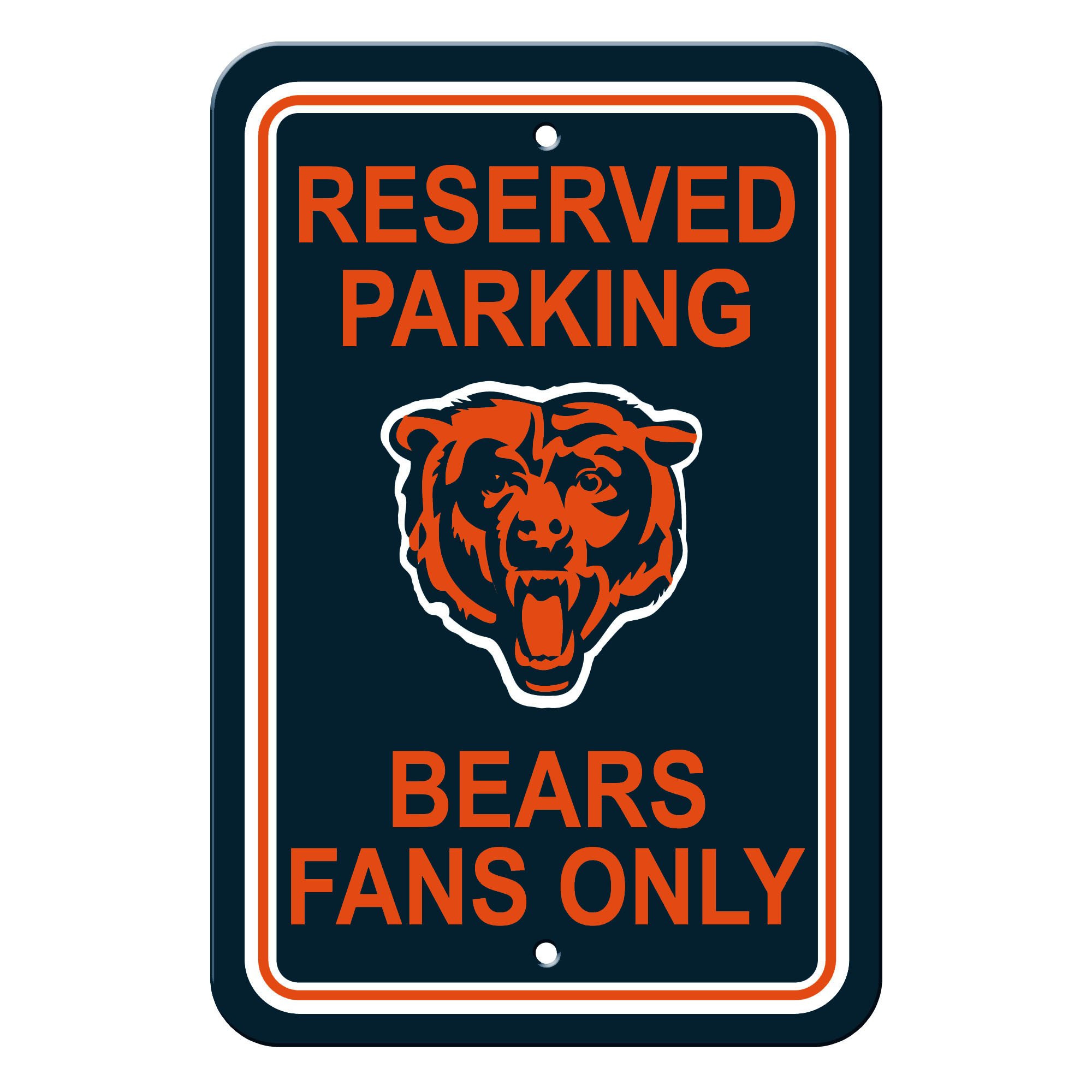 Chicago Bears Sign Reserved Parking Sign 12x18"