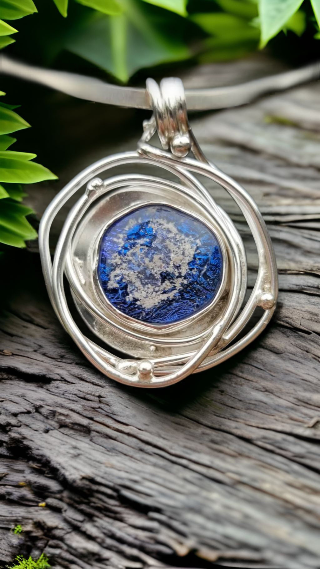 Cremation Galaxy Pendant by Moss Creek Art