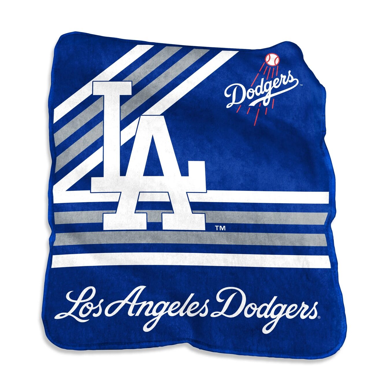 Los Angeles Dodgers Team Stripe Raschel Throw Blanket 50x60"