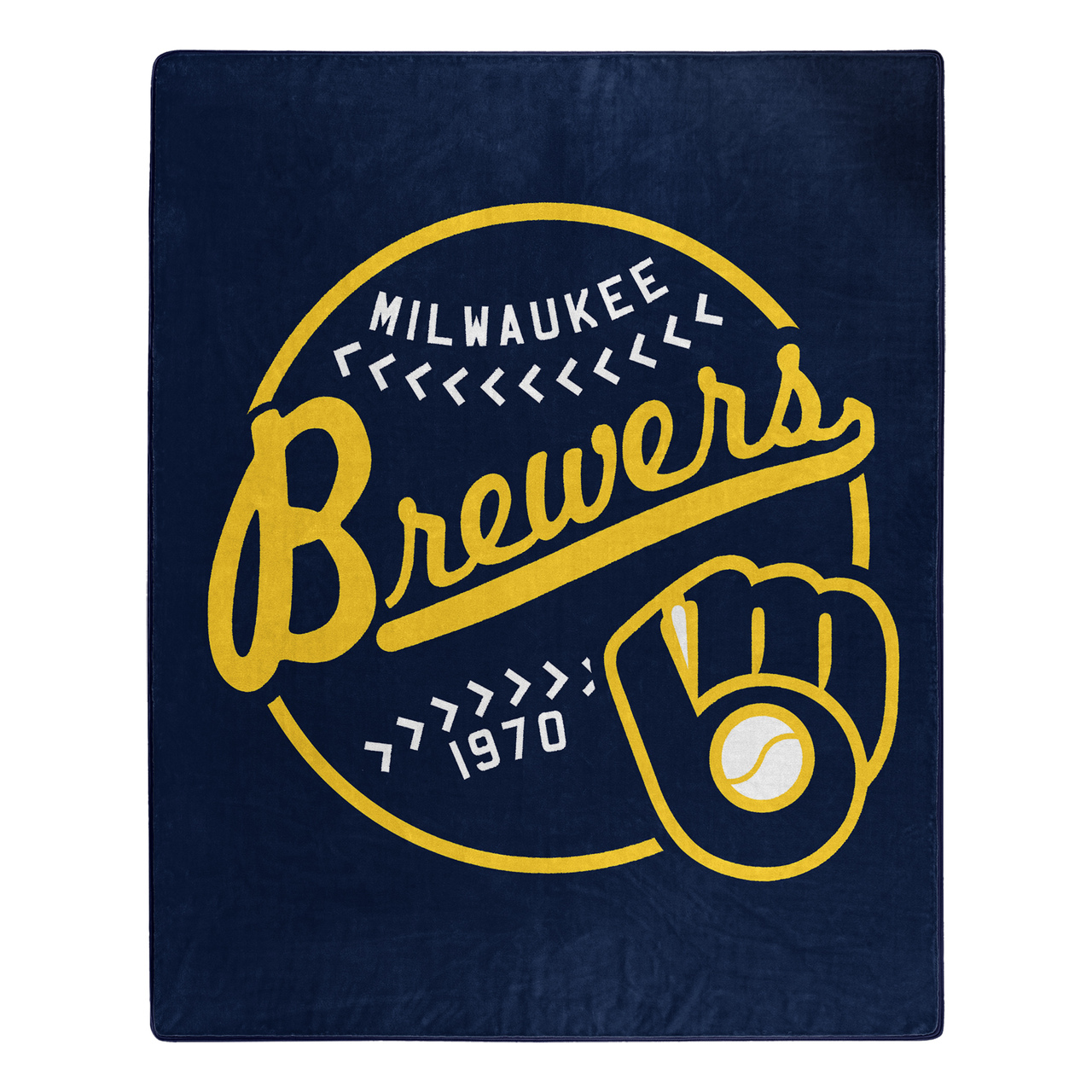 Milwaukee Brewers Moonshot Design Raschel Blanket