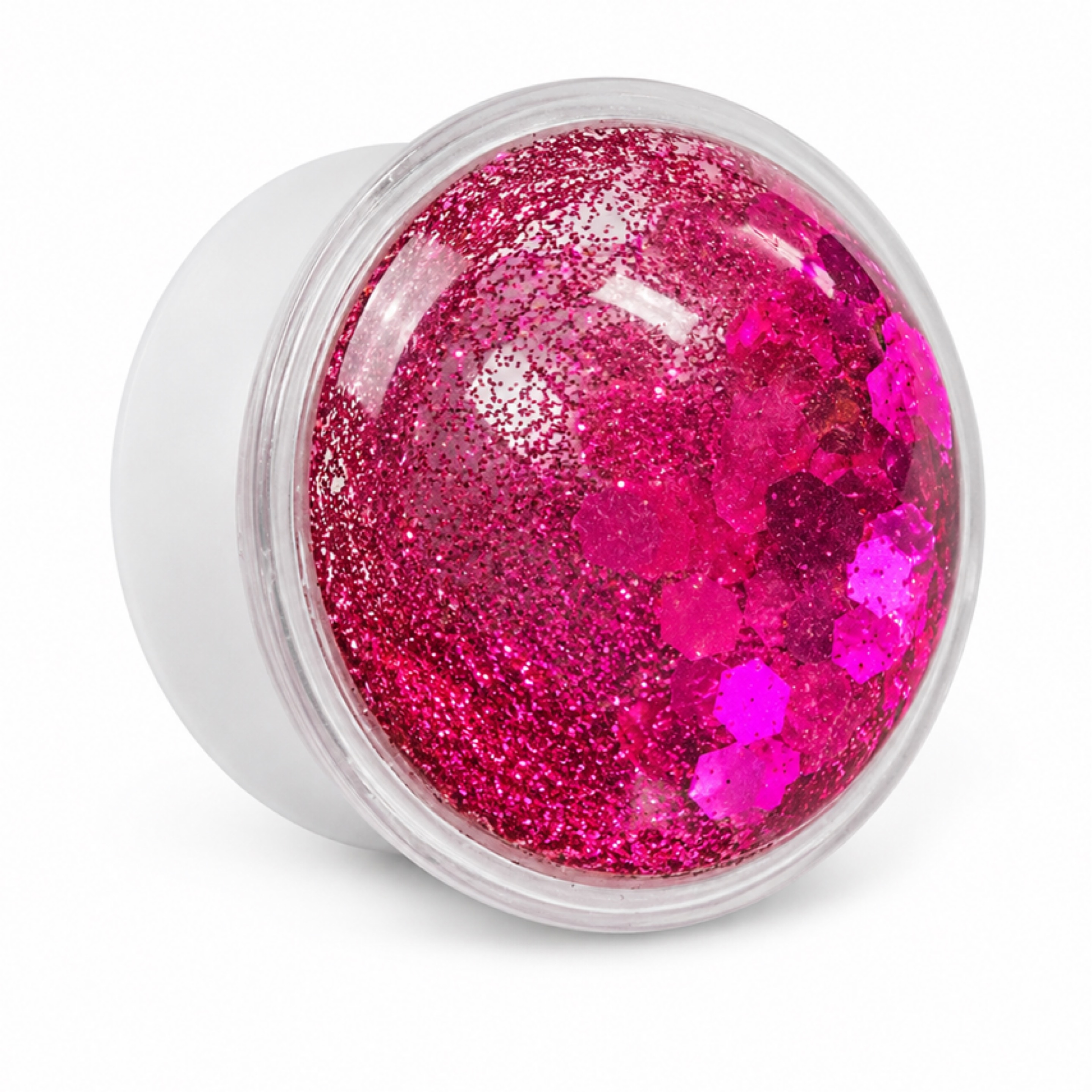 Pink Glitter Heart Pop Grip Phone Stand