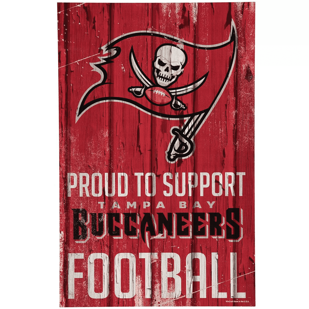 Tampa Bay Buccaneers Proud to Support Wood Sign