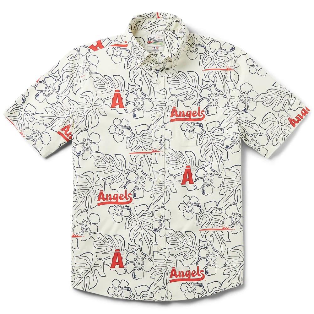 Los Angeles Angels Natural City Connect Reyn Spooner Hawaiian Shirt