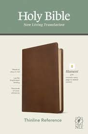 NLT Thinline Reference Bible, Filament Enabled Edition (Red Letter, Genuine Leather, Brown) by Tyndale