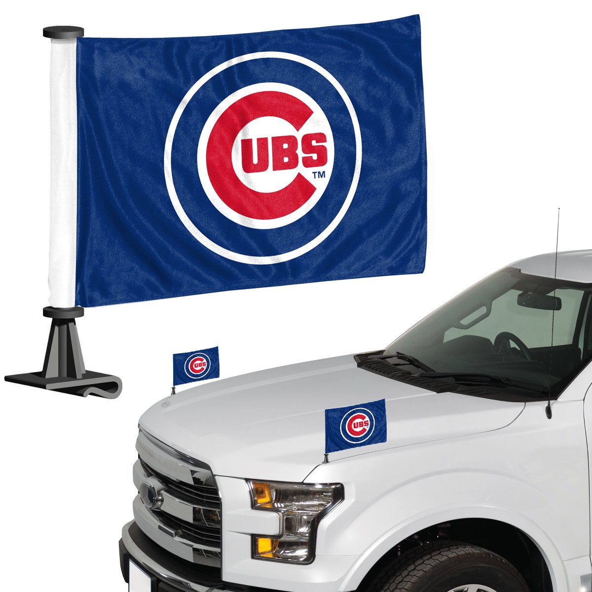 Chicago Cubs Ambassador Car Flags Set