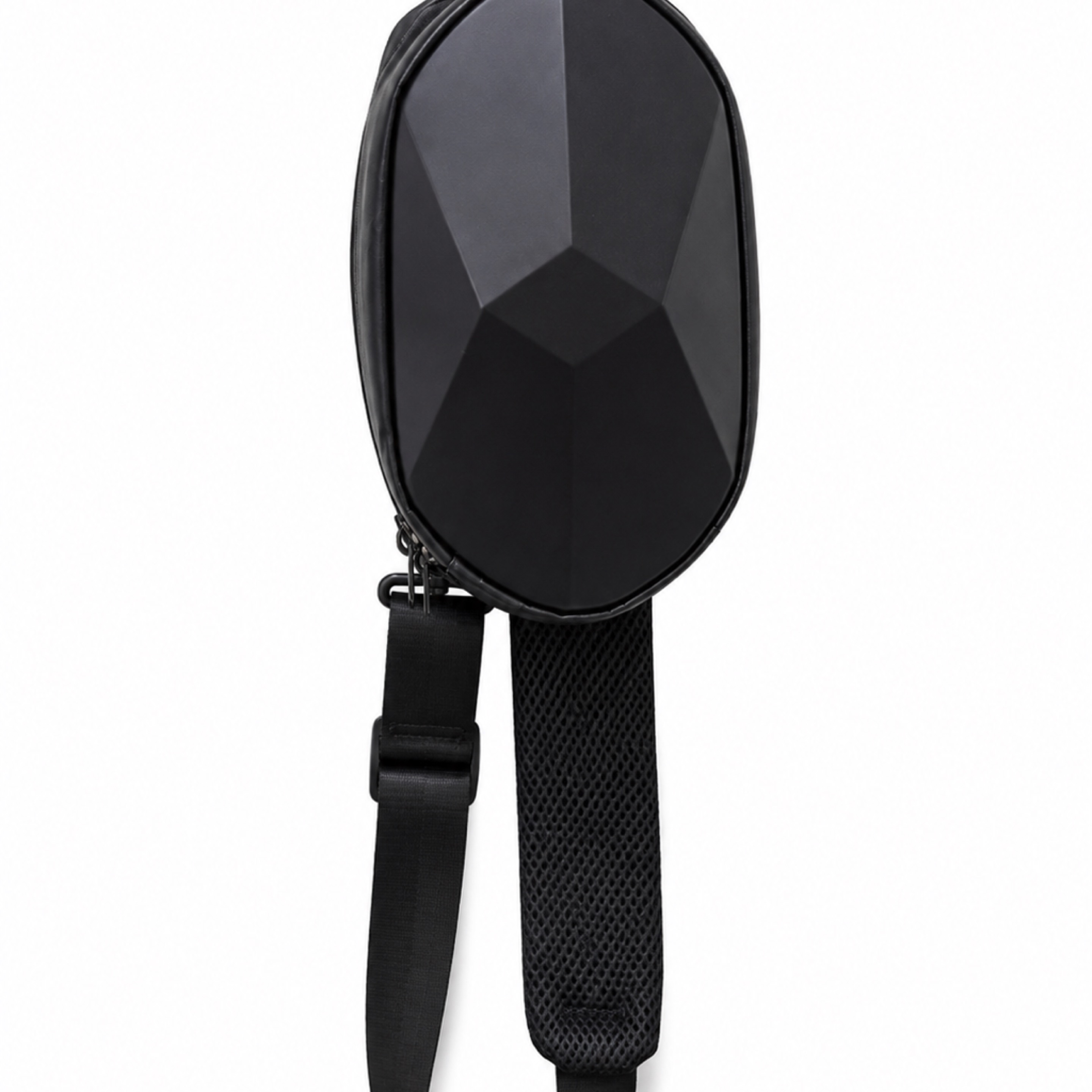 Geometric Black Crossbody Sling Bag