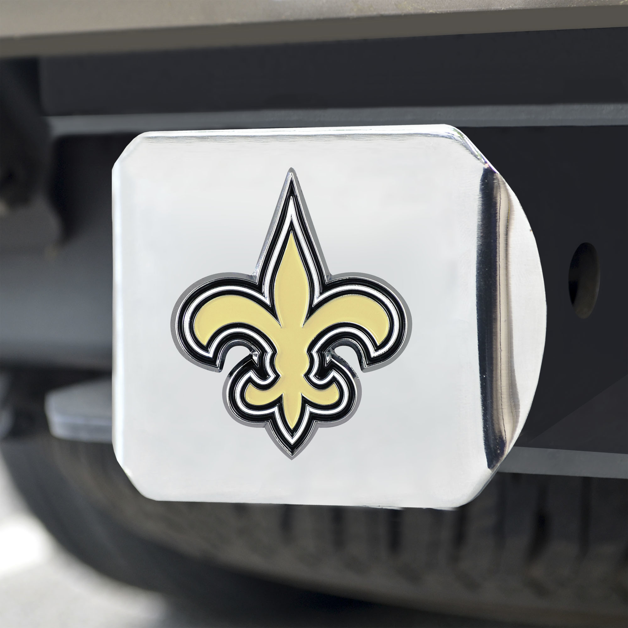 New Orleans Saints Chrome Hitch Cover
