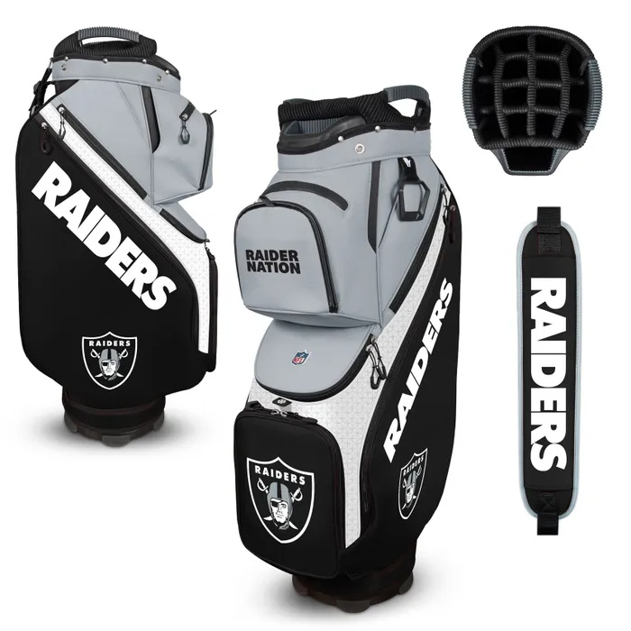Las Vegas Raiders Premier Clubhouse Cooler Golf Cart Bag