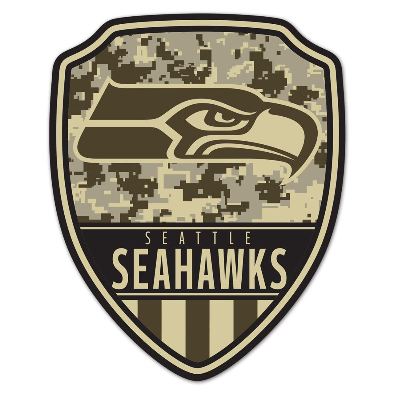 Seattle Seahawks Wood Shield Shaped Sign - 11x14"