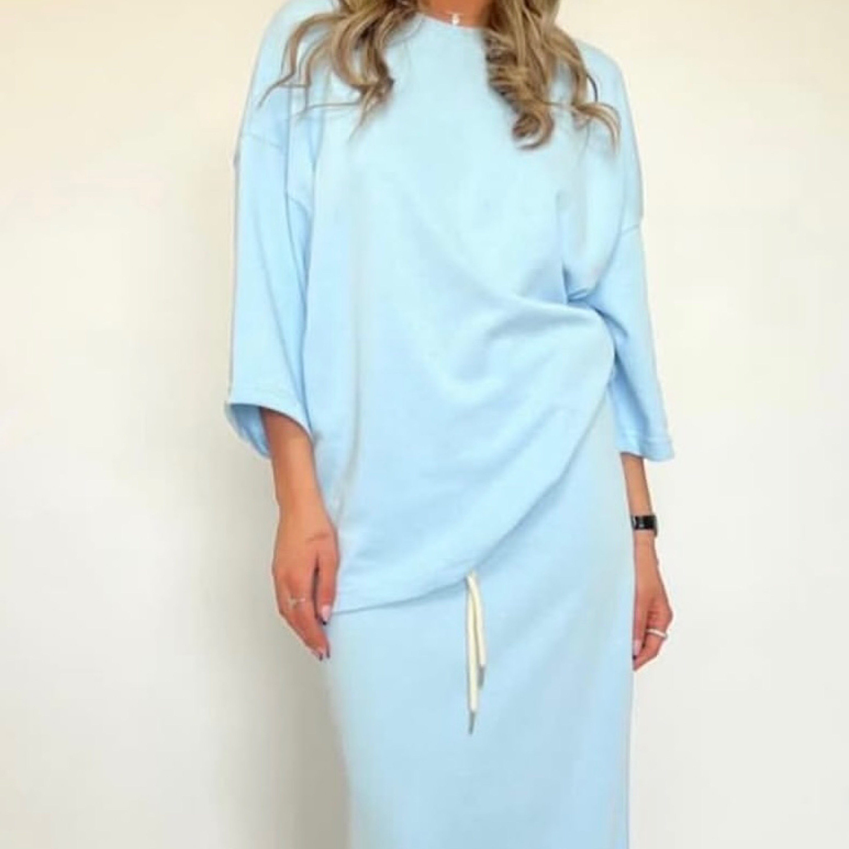 2 Piece Oversized Set in Baby Blue — product photo