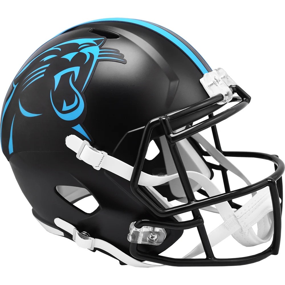 Carolina Panthers Riddell Full Size Black Alternate Speed Helmet