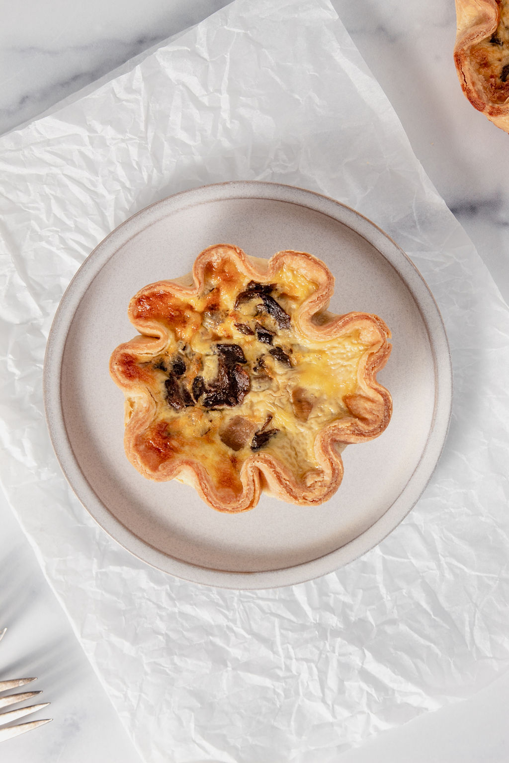 Mushroom & Gruyere Quiche