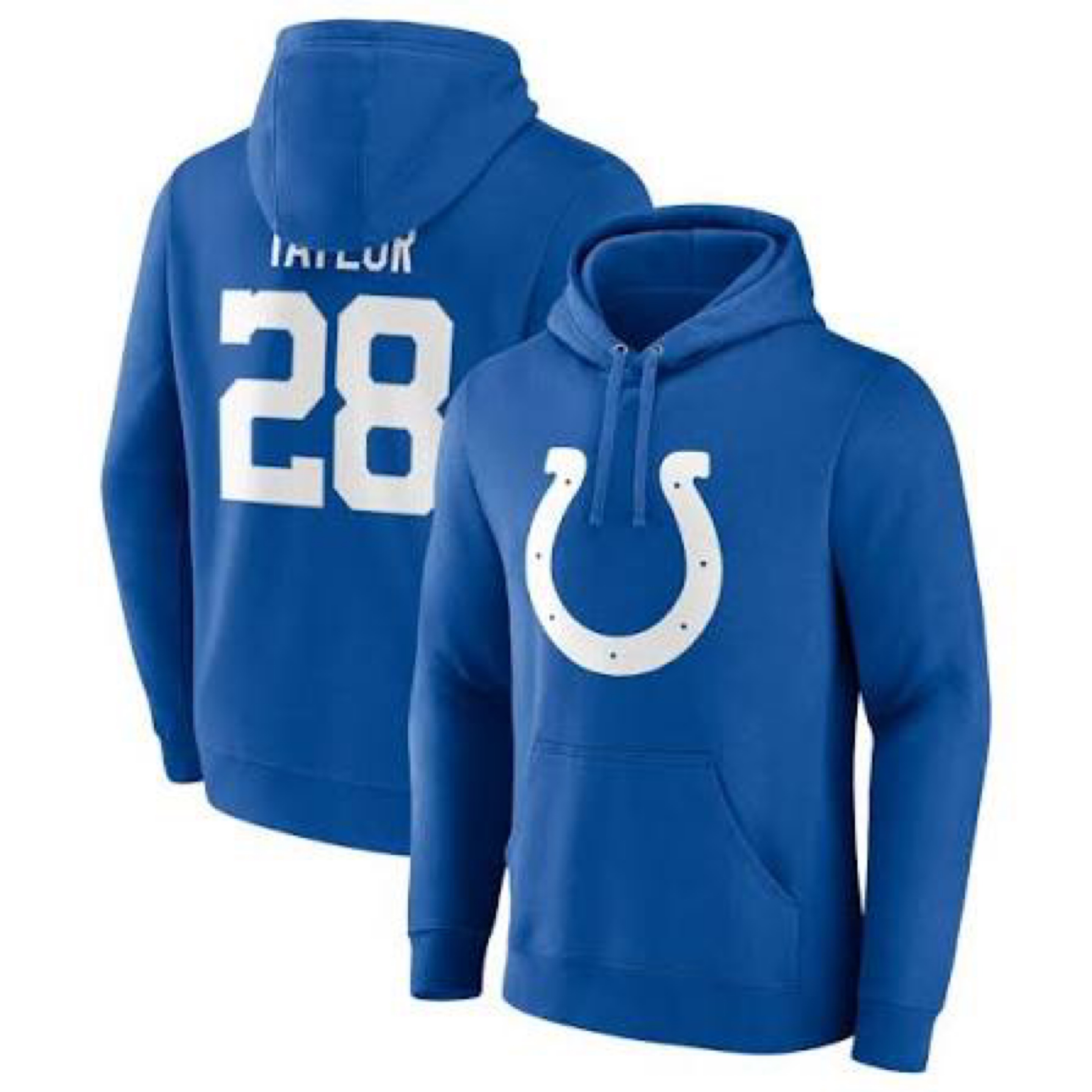 Indianapolis Colts Jonathan Taylor #28 Royal Player Hooded Sweatshirt