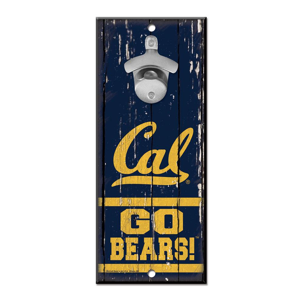 California Golden Bears Wood Bottle Opener 5x11"