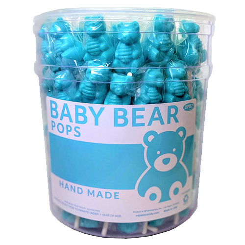 Espeez Baby Bear Blue Lollipop Cotton Candy 115 ct