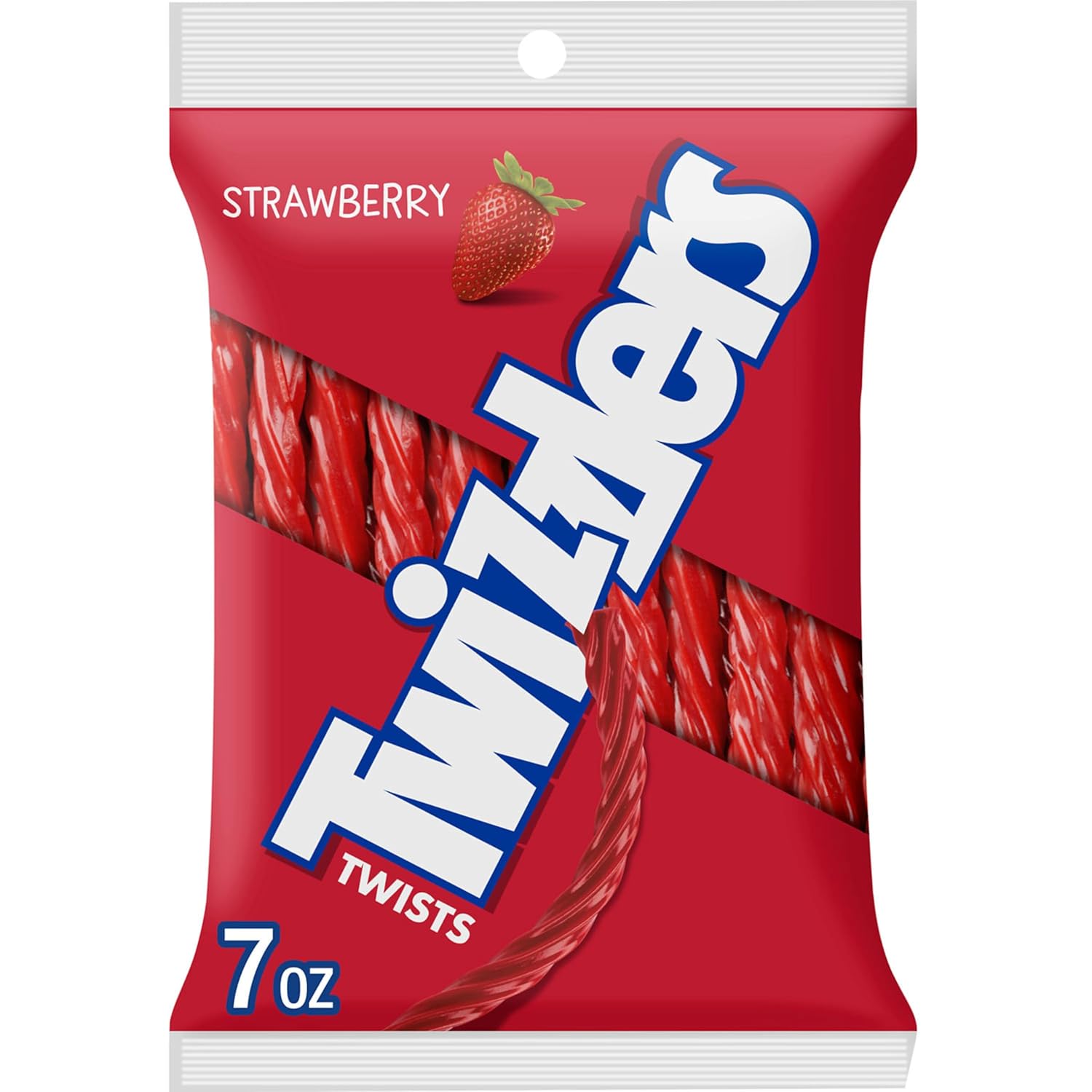 Twizzlers Strawberry Flavored Candy Twists 7 oz 12t Peg Bag