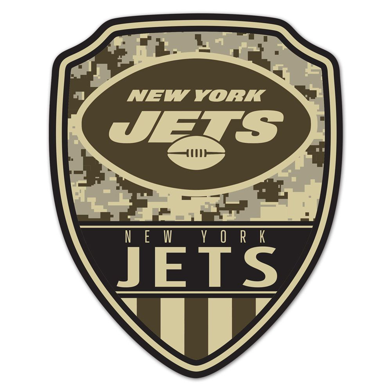 New York Jets Wood Shield Shaped Sign - 11x14"