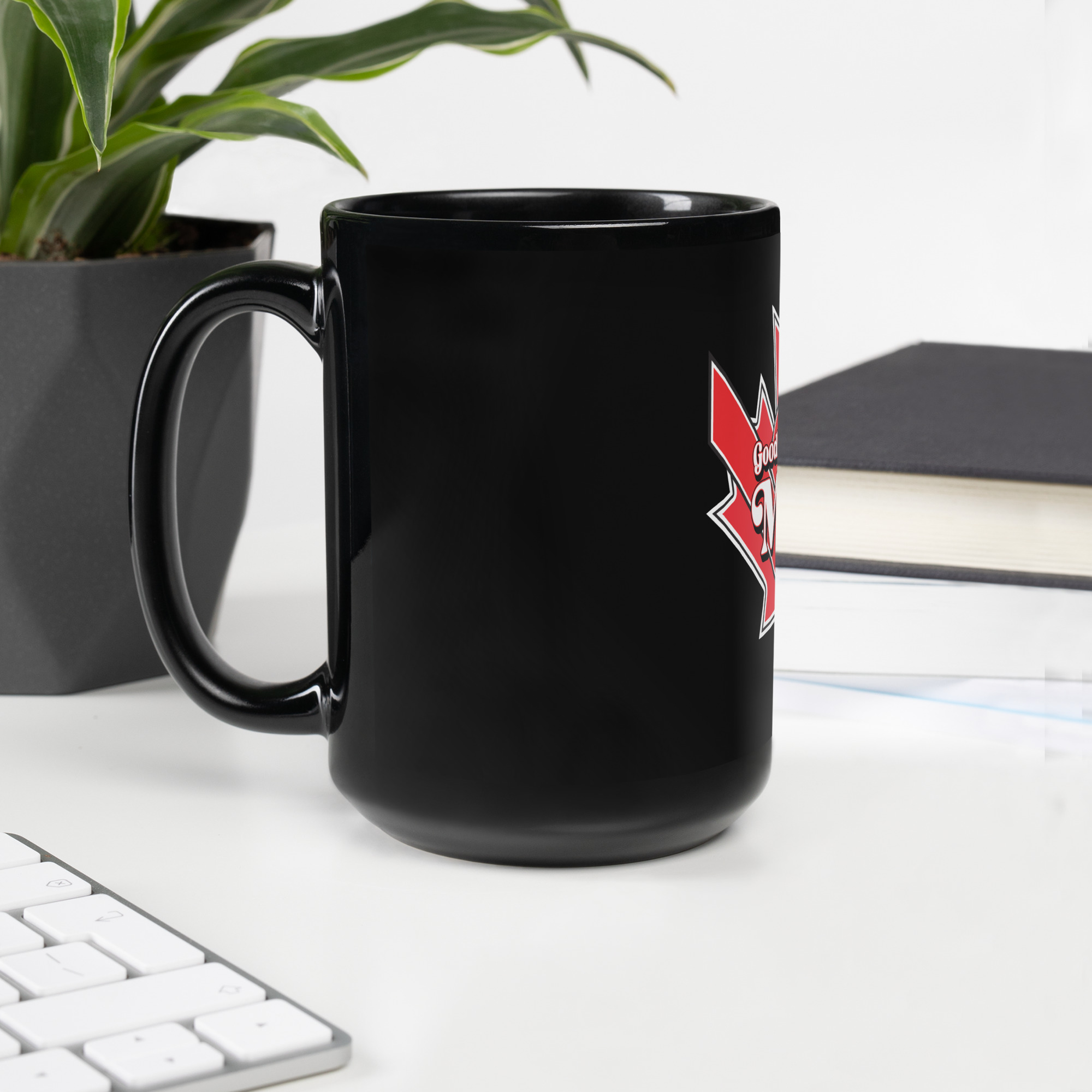 GOODFORTHESOLL Black Glossy Mug